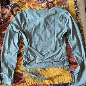 Lululemon Cut Out Back Ribbed Long-Sleeve Top